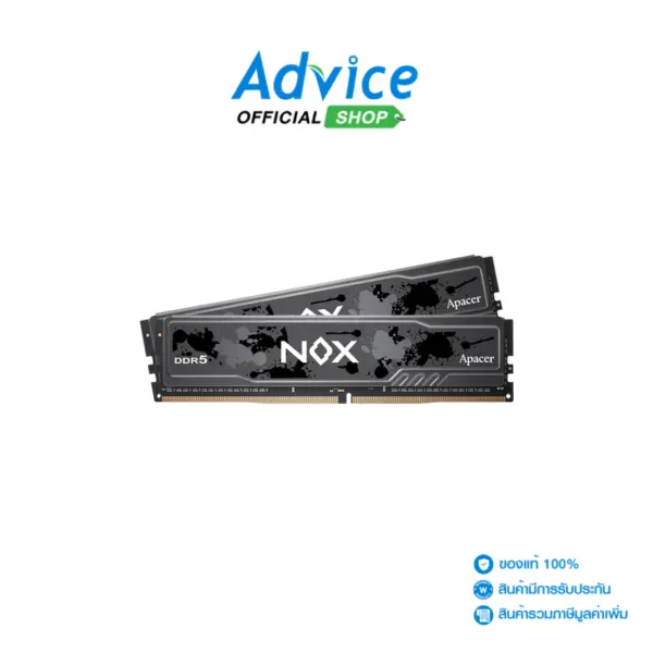 RAM DDR5(5200) 16GB (8GBX2) APACER NOX BLACK (AH5U16G52C52RMBAA)