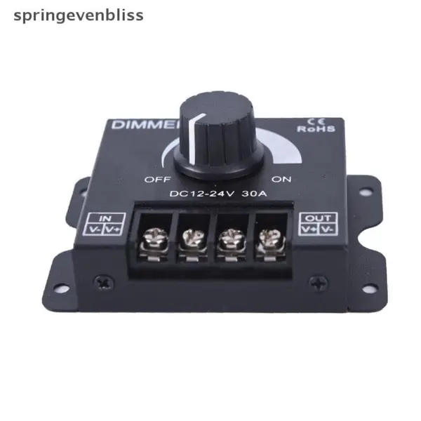 Springevenbliss 1 ชิ้น dc12v/24v 30a led switch dimmer controller สําหรับ led strip สีเดียวสีดํา Springevenbliss - Image 2