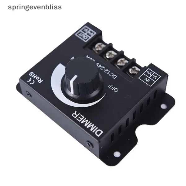 Springevenbliss 1 ชิ้น dc12v/24v 30a led switch dimmer controller สําหรับ led strip สีเดียวสีดํา Springevenbliss - Image 3