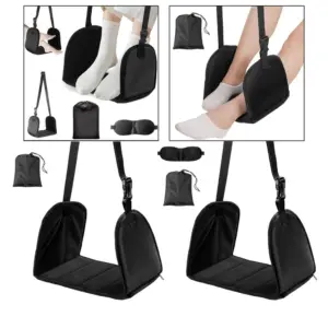 [gedonna] Foot Heel Hammock เครื่องบิน Footrest Travel Leg Rest สําหรับ Feet Foot Rest พร้อมกระเป๋าเก็บสําหรับรถไฟที่บ้านที่ทํางานเครื่องบิน
