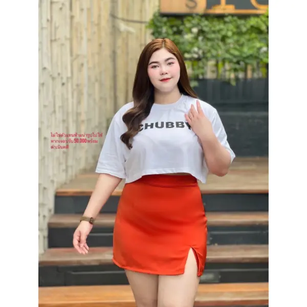กระโปรงผ้าฮานาโกะ ไซส์ใหญ่ เอว34-44นิ้ว - Image 4