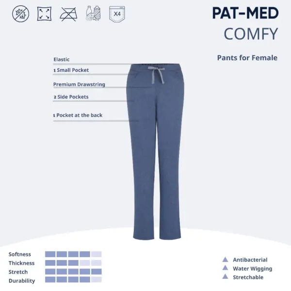 PAT-MED  Scrubs Sets Top & Pants for Female  รุ่น Comfy  ชุดสครับแพทย์ พยาบาล (ไม่รวมปักชื่อ) - Image 7